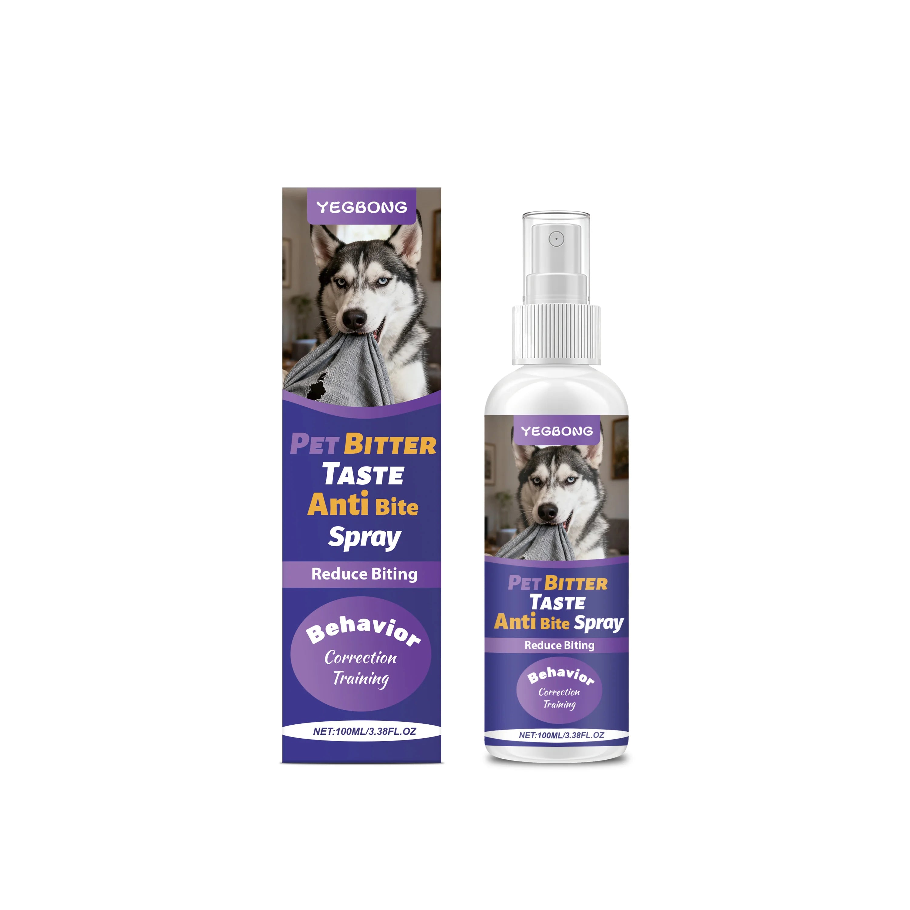 Yegbong Dog Deterrent Spray Reduction Calming Negative Behavior Non Irritating pet Health Supplies Puppies Cat Training Sprays
