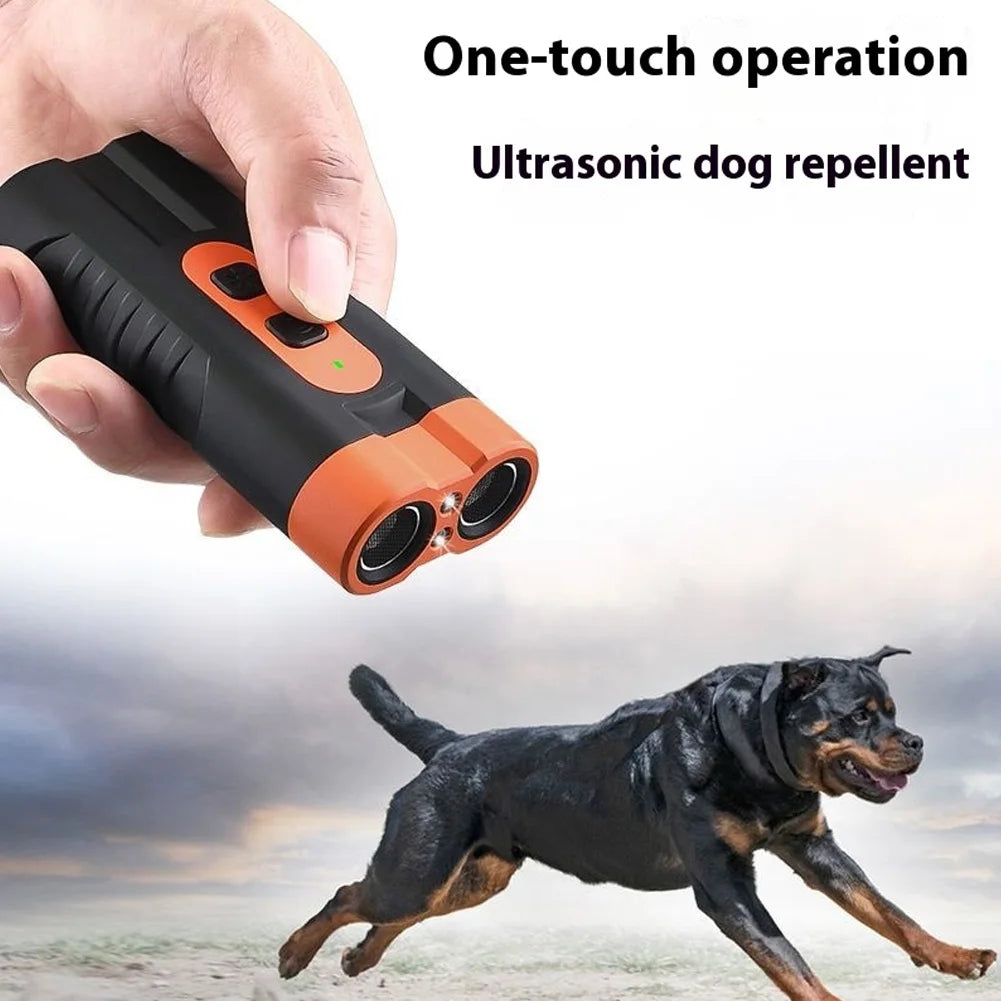 Ultrasonic Dog Repeller with LED Flashlight Dog Bark Deterrent Device Dog Repellent Dog Training Device Safe for Dogs